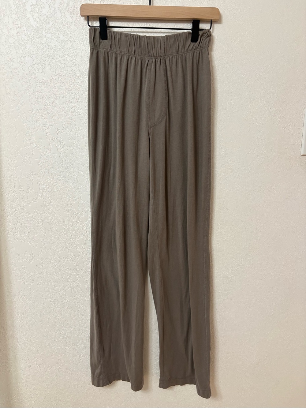 Éterne Lounge Pants XS Taupe Brown Cotton Modal Relaxed Straight Leg